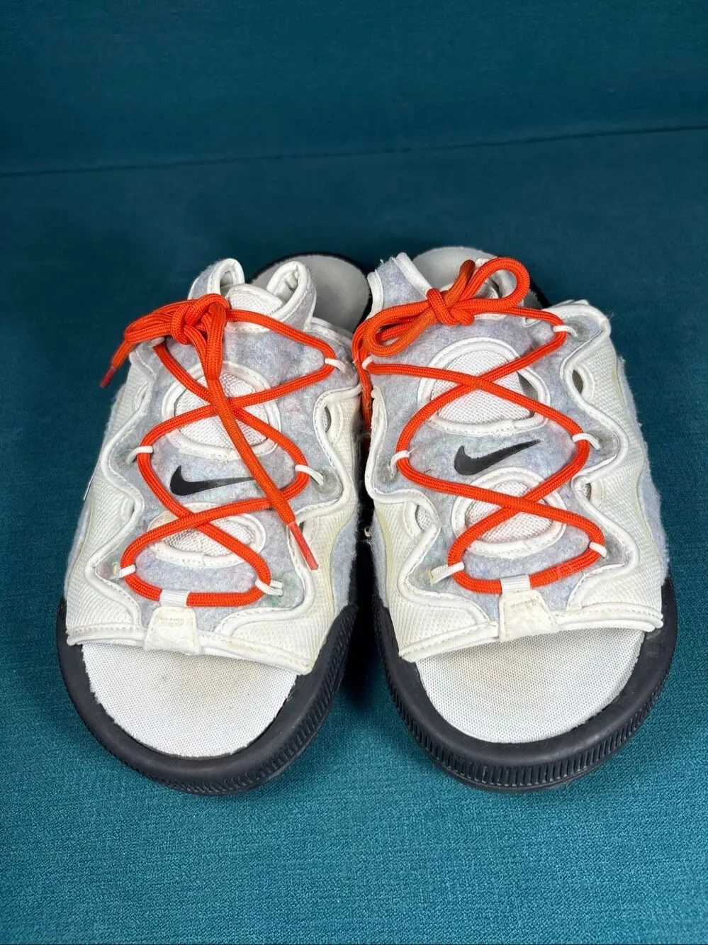 Nike Offline 2.0 Light Bone Orange Laces Mule Slides Mens 11 DJ6229-100